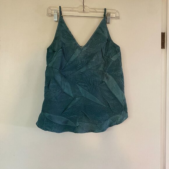 Floreat for Anthropologie textured cami tank top in teal - Picture 9 of 11